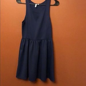 French Navy Blue small sleeveless dress